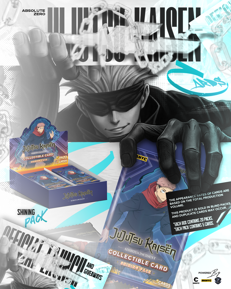 MANYC Jujutsu Kaisen Vol. 1 Official Collector Cards – Shining Box (20 Packs)