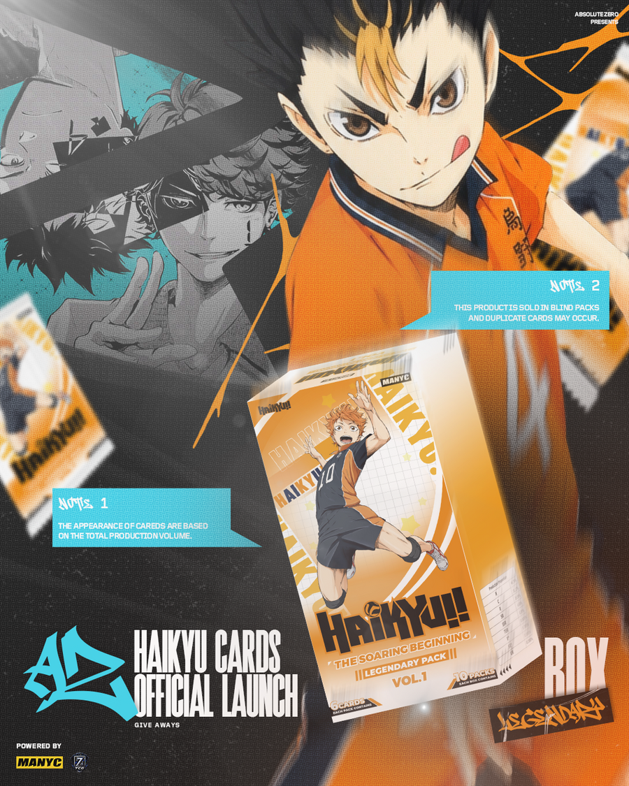 MANYC Haikyu!! Vol. 1 Official Collector Cards – Legendary Box (10 Packs)