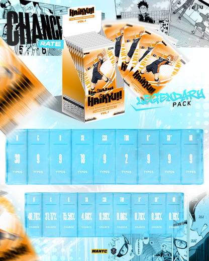 MANYC Haikyu!! Vol. 1 Official Collector Cards – Legendary Box (10 Packs)