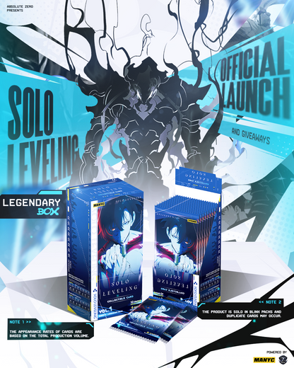 MANYC Solo Leveling Vol. 1 Official Collector Cards – Legendary Box (10 Packs)